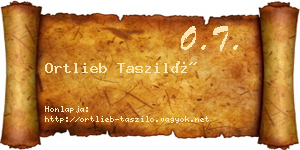 Ortlieb Tasziló névjegykártya