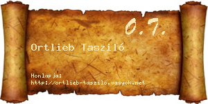 Ortlieb Tasziló névjegykártya