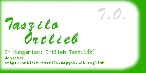 taszilo ortlieb business card